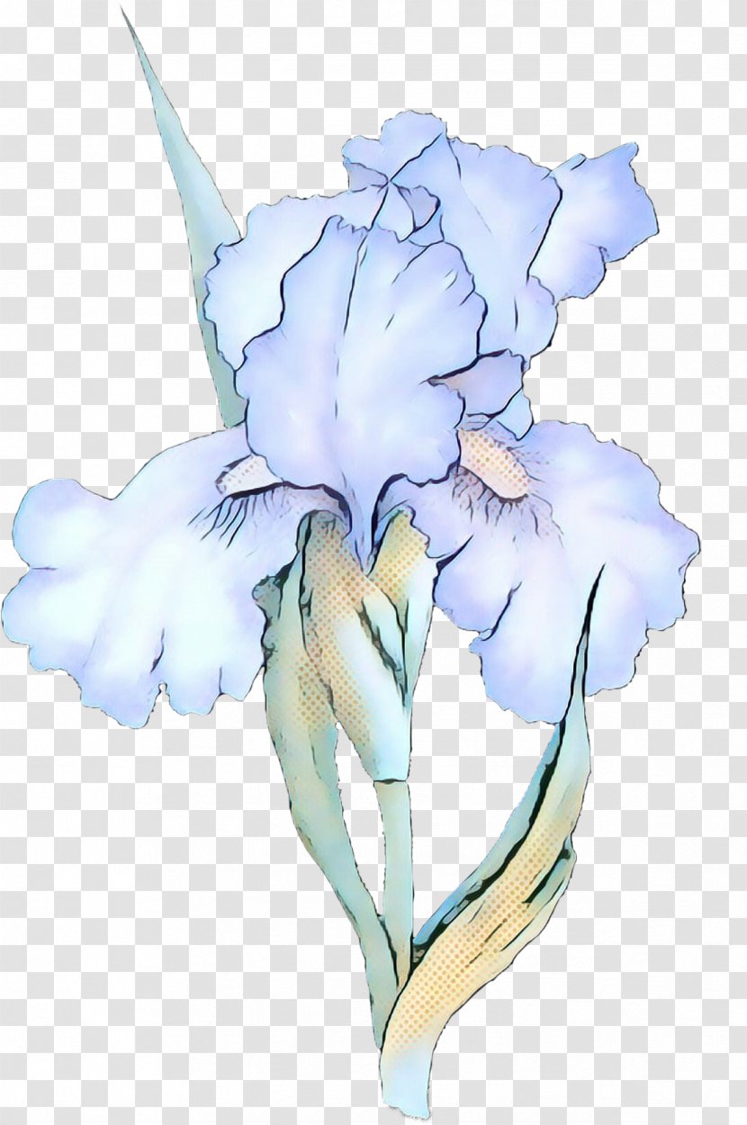Clip Art Flower Bearded Iris Blue - Botany Transparent PNG