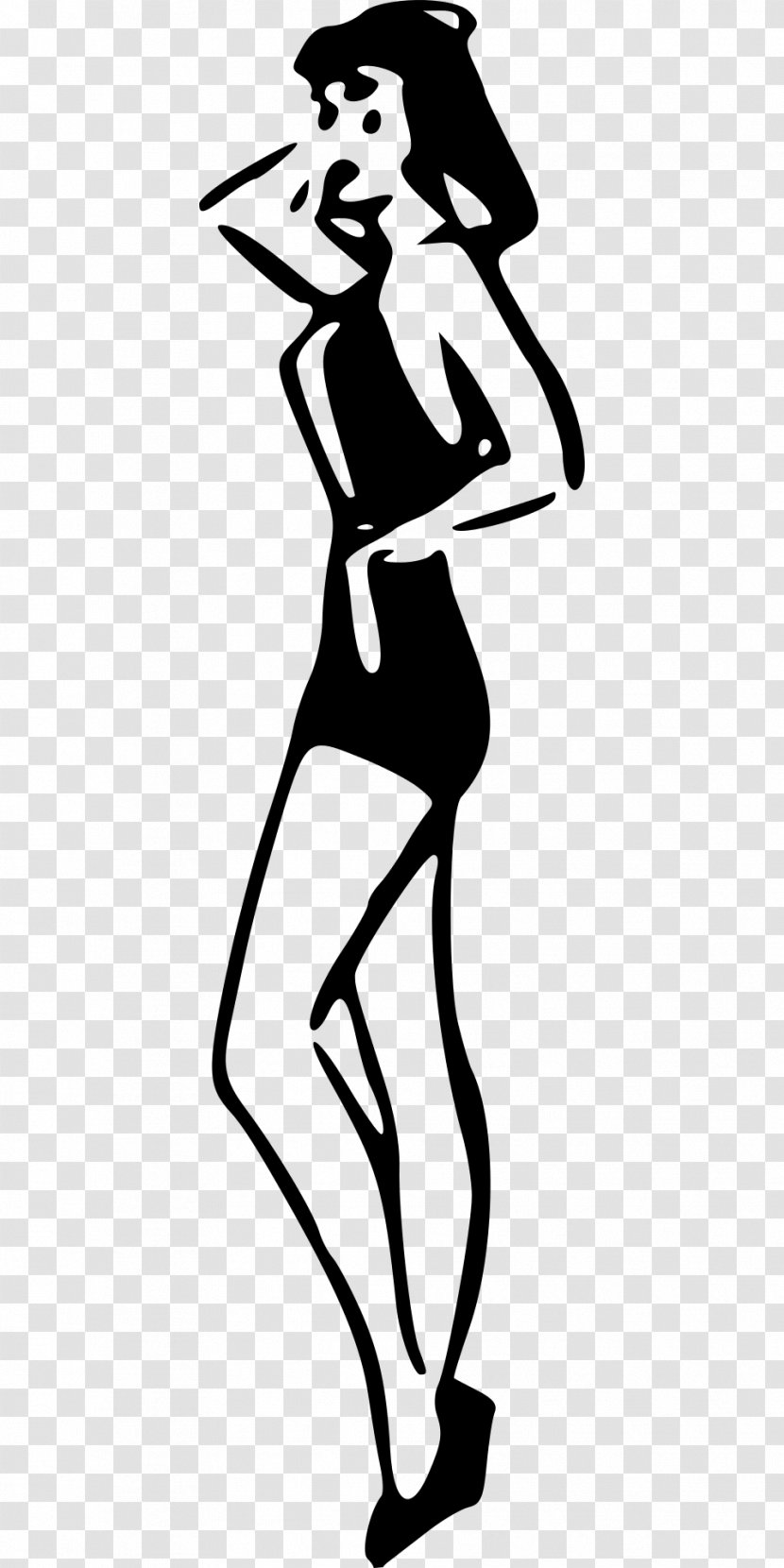 Silhouette Woman - Cartoon - SILUET Transparent PNG
