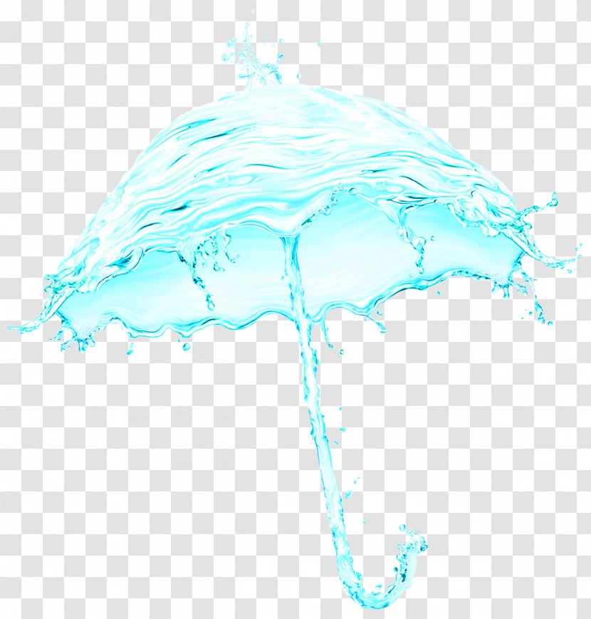 Icon - Water - Blue Fresh Flower Umbrella Decorative Patterns Transparent PNG