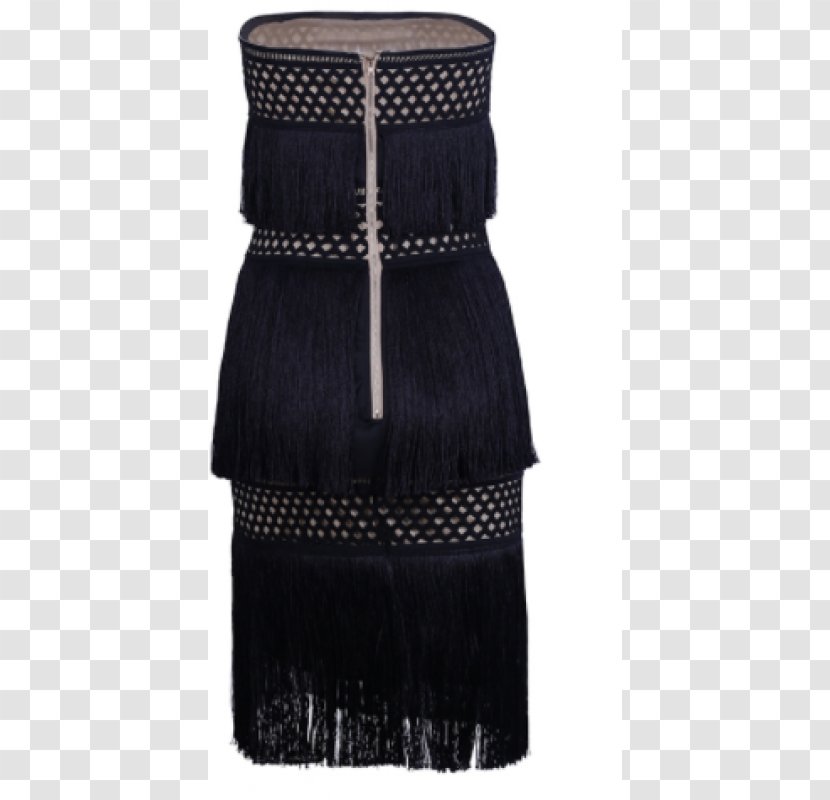 Little Black Dress Fringe Strapless Tassel - M Transparent PNG