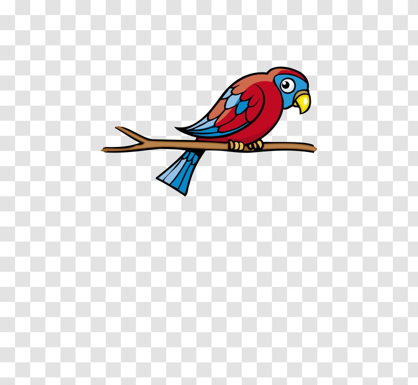 Parrot Bird Red - Cartoon Transparent PNG