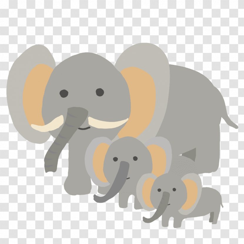 Indian Elephant African Bush Clip Art - Carnivoran Transparent PNG