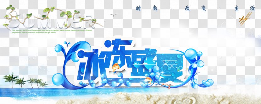 Poster Beach - Banner - Frozen Summer Transparent PNG