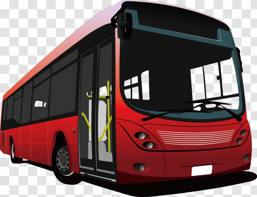 Transit Bus Royalty-free Illustration - Mode Of Transport - Cartoon Traffic Red Transparent PNG