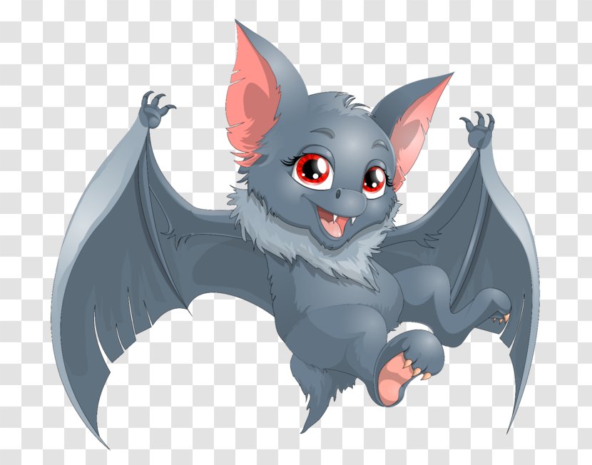 Bat Cartoon Clip Art - Drawing Transparent PNG