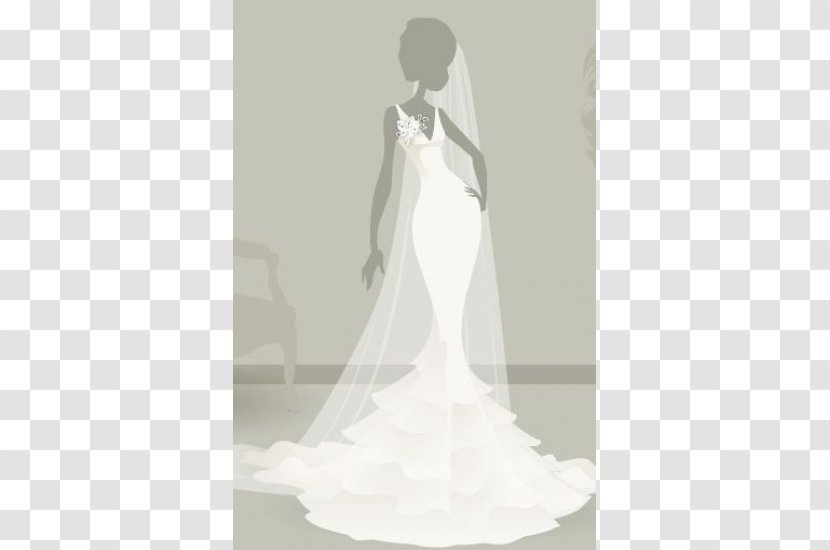Wedding Dress Ivory Shoulder White Gown - Bride Transparent PNG