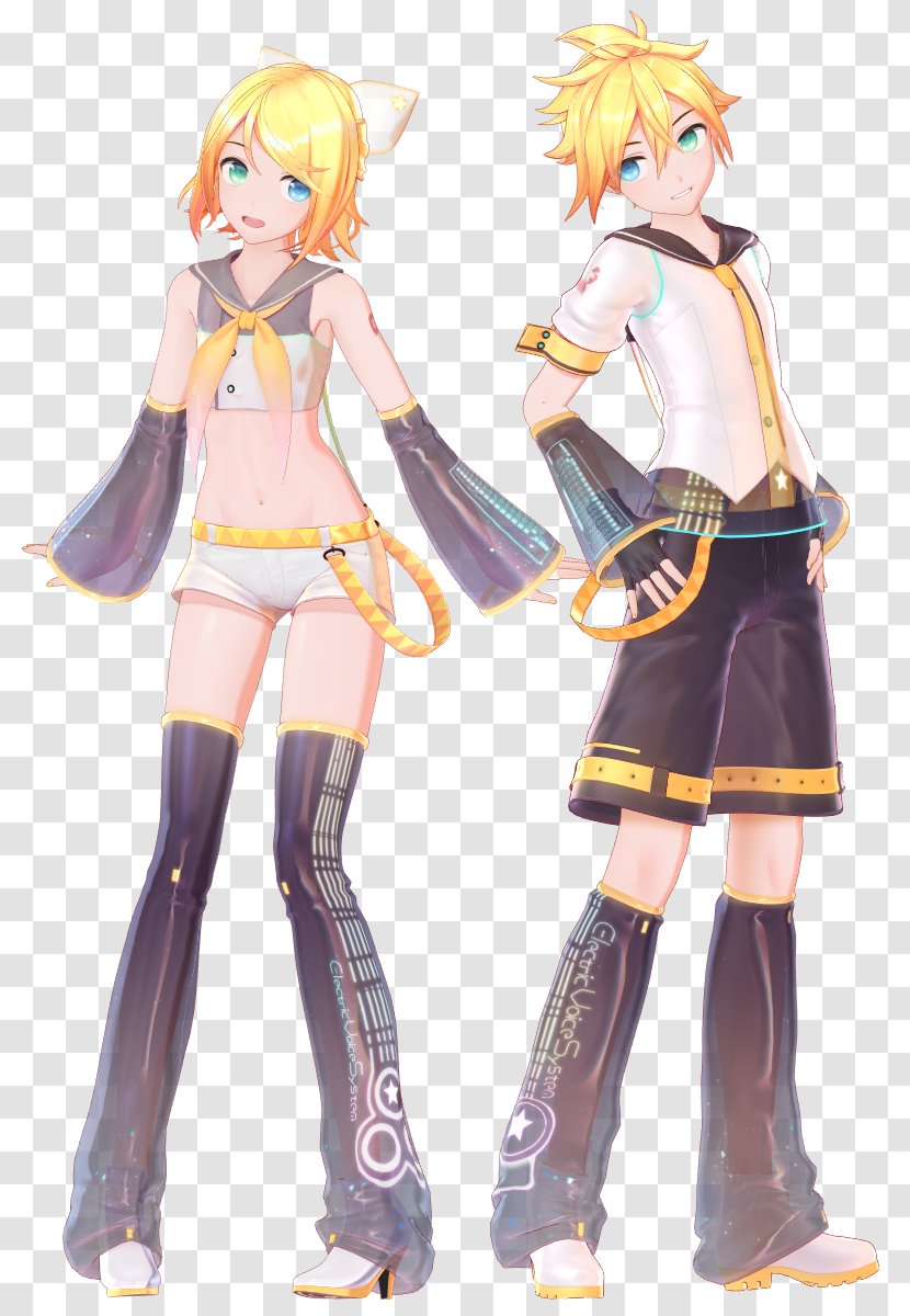 Kagamine Rin/Len MikuMikuDance Vocaloid Hatsune Miku Kaito - Watercolor Transparent PNG