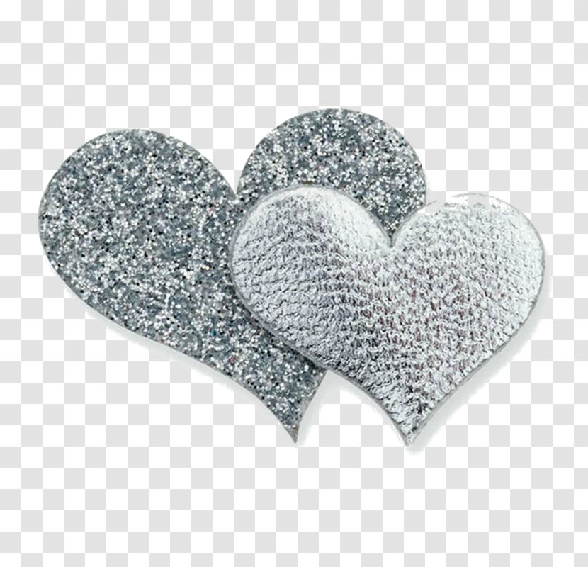 Heart Silver - Adhesive Transparent PNG