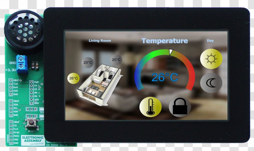 Display Device Mouser Electronics Electronic Visual Touchscreen - Thinfilmtransistor Liquidcrystal - Assago Transparent PNG