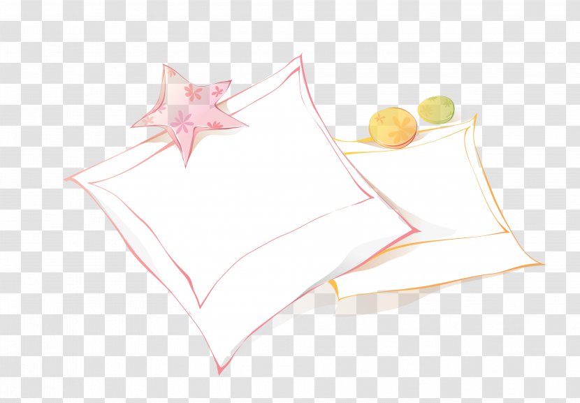 Pillow Bed Sheet Pattern - Tree - Pink Orange Notes Paper Transparent PNG