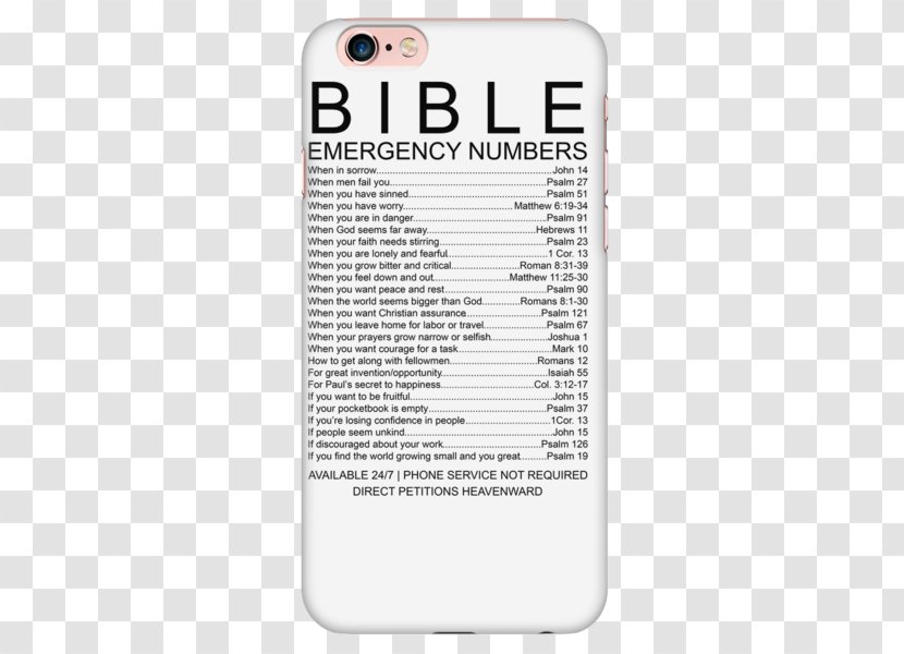 Chapters And Verses Of The Bible T-shirt Emergency Telephone Number - Fire Transparent PNG
