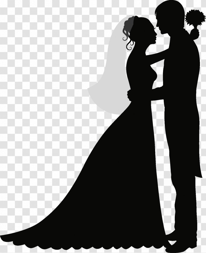 Wedding Invitation Cake Silhouette Clip Art - Bride Transparent PNG