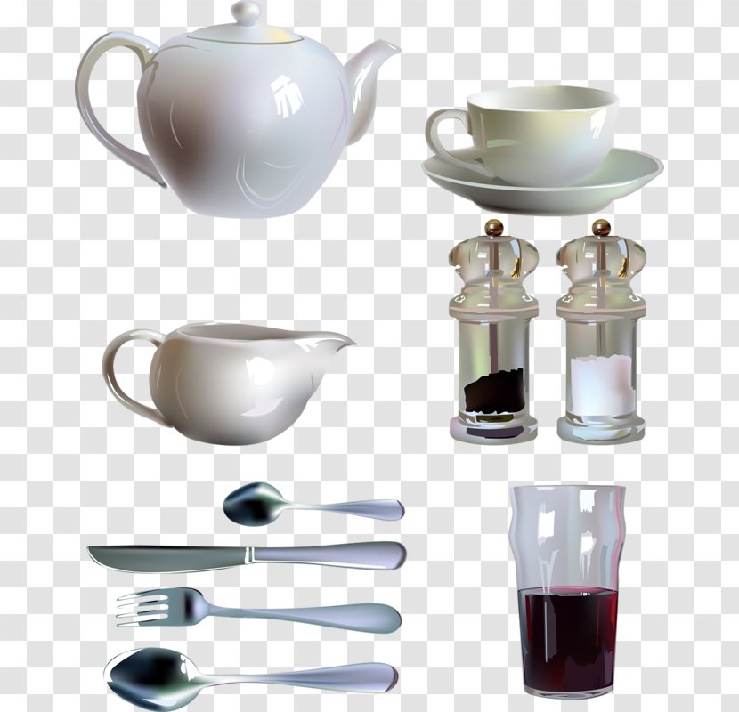Dish Tableware Royalty-free Clip Art - Glass - Attractive Ceramic Mug Transparent PNG