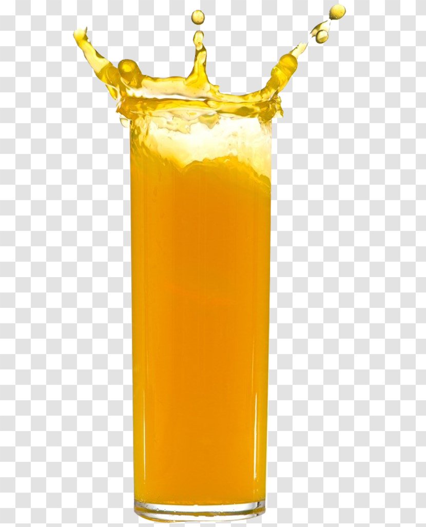 Orange Juice Splash Fruit - Glass - Sprayed Transparent PNG