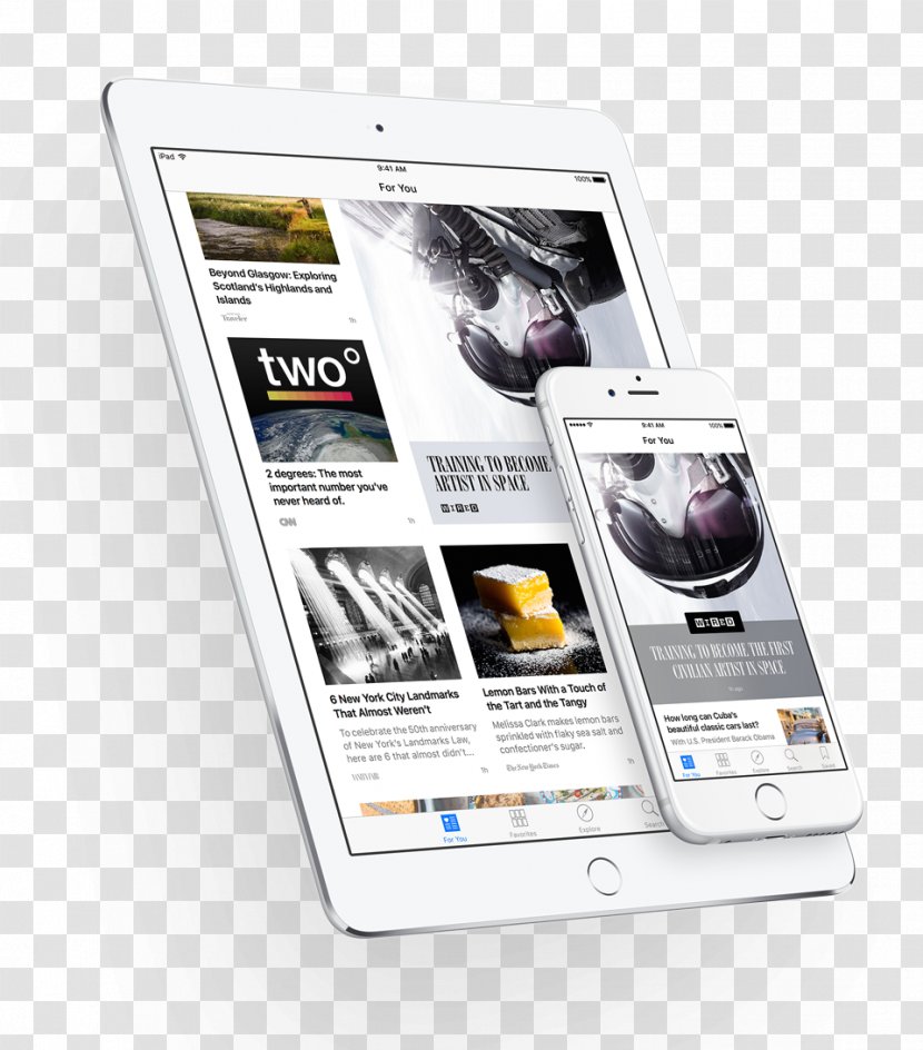 Apple News IOS 9 Mobile App - Google Play Newsstand Transparent PNG