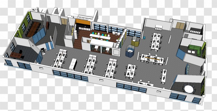 Office 3D Floor Plan - Electronic Component - Best Layout Design Transparent PNG