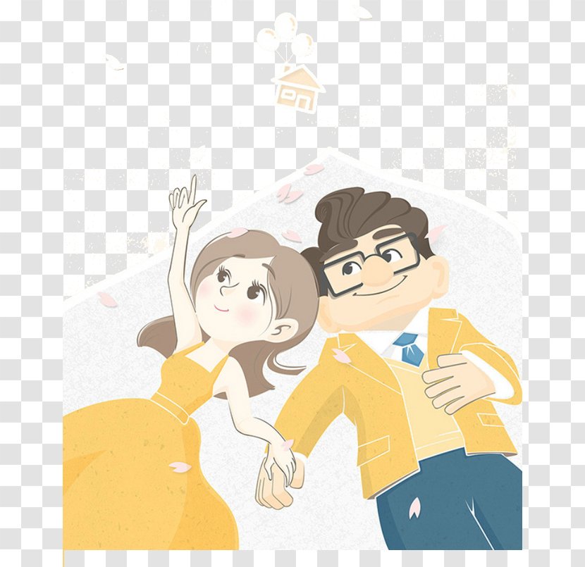 Couple Happiness - Watercolor - Couple's Happy Life Transparent PNG