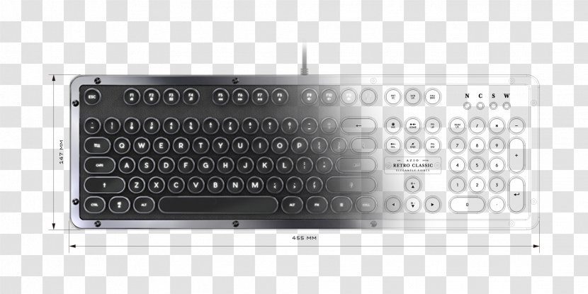 Computer Keyboard Laptop Input Devices Numeric Keypads - Technology - Typewriter Transparent PNG
