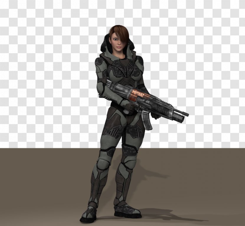 Soldier Mercenary Gun - Action Figure - 3D Girls Transparent PNG