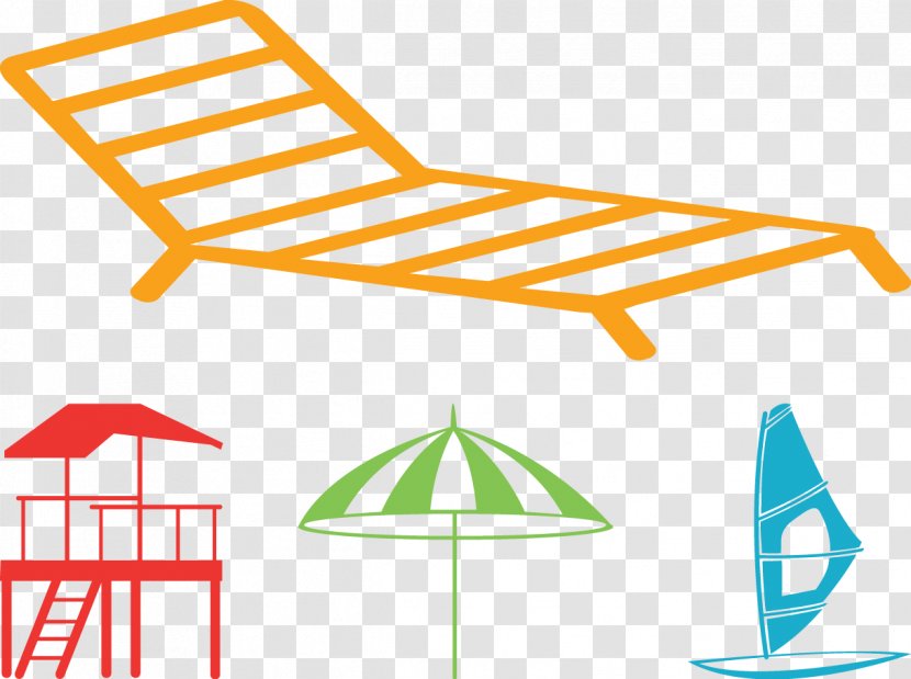 Beach Silhouette Clip Art - Area - Vector Summer Casual Loungers Transparent PNG