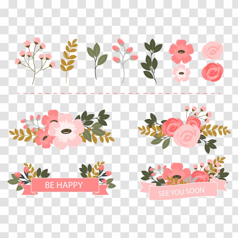 Floral Design Flower Euclidean Vector - Floristry - Beautiful Decorations Transparent PNG