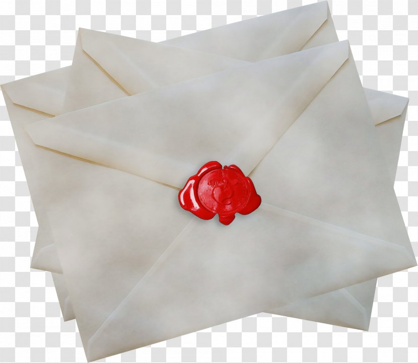 Envelope - Ribbon - Rose Beige Transparent PNG