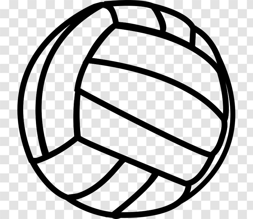 Clip Art Volleyball Openclipart Image - Black And White Transparent PNG