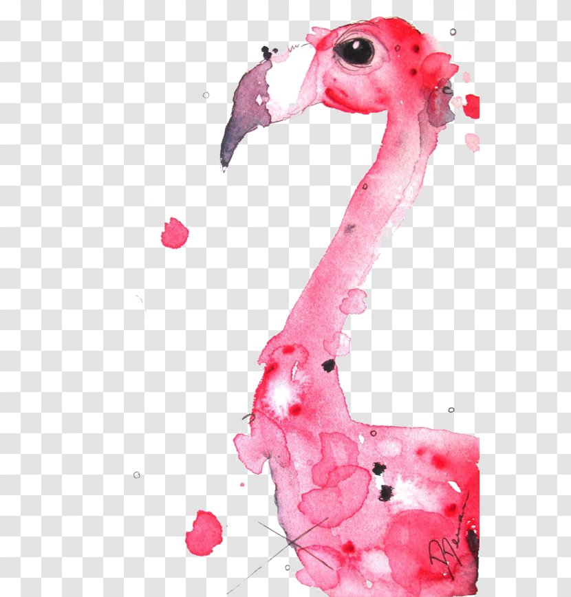 Flamingo Watercolor Painting Illustration Transparent PNG