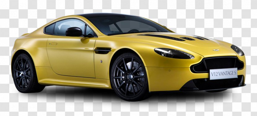 2017 Aston Martin V12 Vantage Sports Car - 0 To 60 Mph - S Yellow Transparent PNG