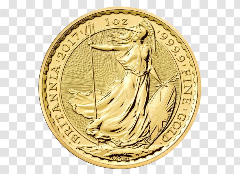 Royal Mint Britannia Bullion Coin Gold - Metal Transparent PNG