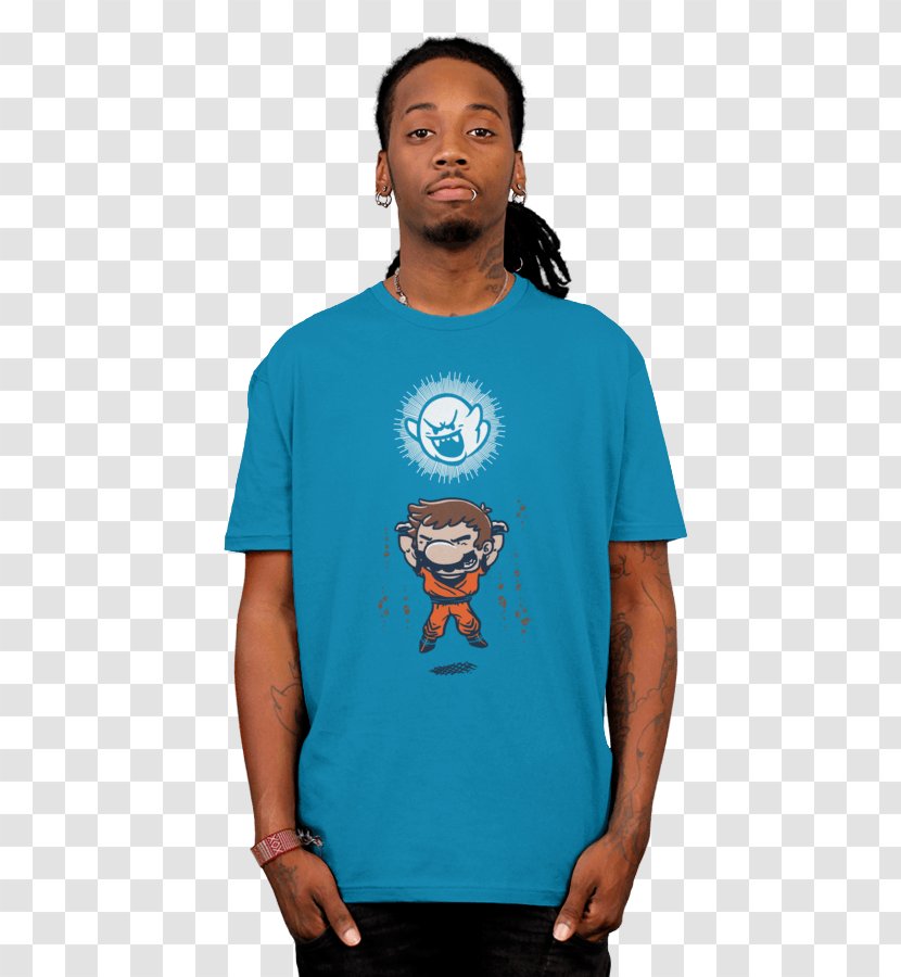 T-shirt Clothing Crew Neck Sweater - Aqua - Spirit Bomb Transparent PNG