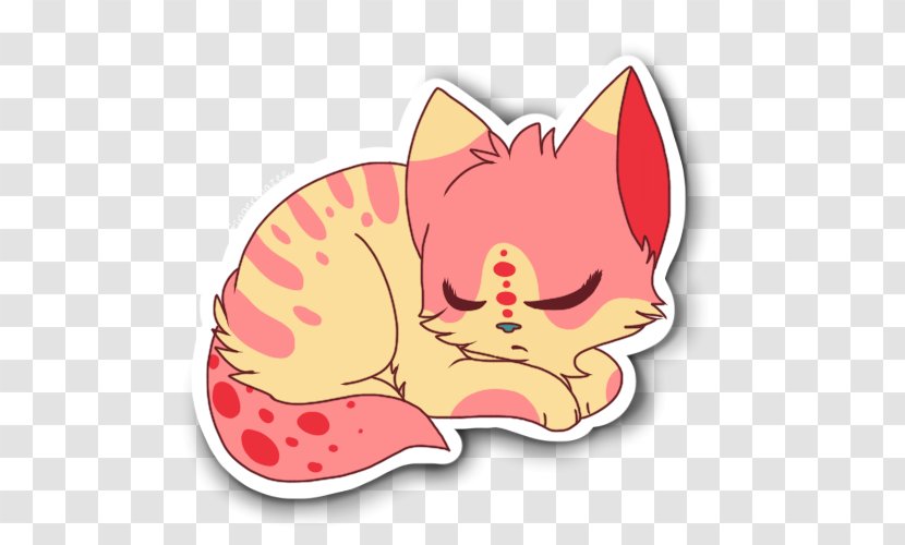 Whiskers Kitten Clip Art Illustration Pink M - Tree - Sleep Beauty Transparent PNG