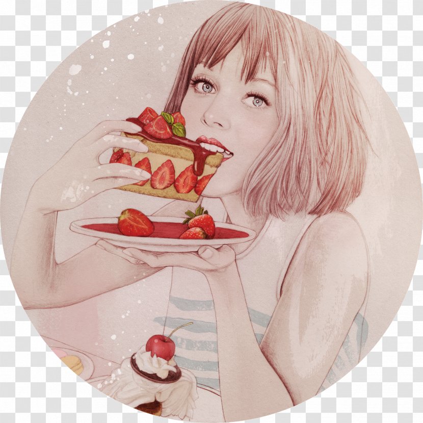 Food Drawing Art Molten Chocolate Cake - Flower - Makeup Illustration Transparent PNG