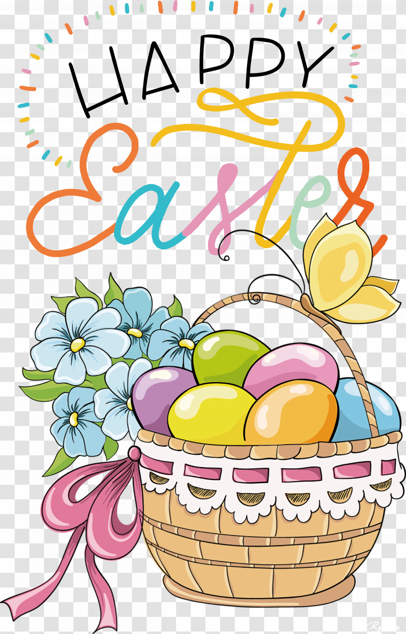 Easter Basket Drawing Basket Cartoon Transparent PNG