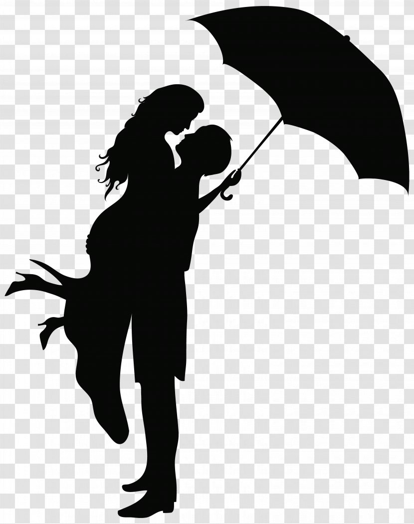 Silhouette Romance Couple Clip Art - Heart - Goodbye Transparent PNG