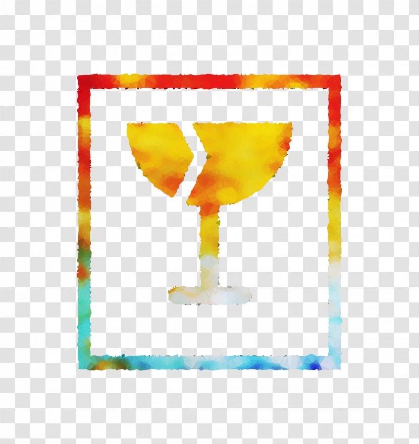 Wine Glass Yellow Rectangle - Champagne Stemware - Cocktail Transparent PNG