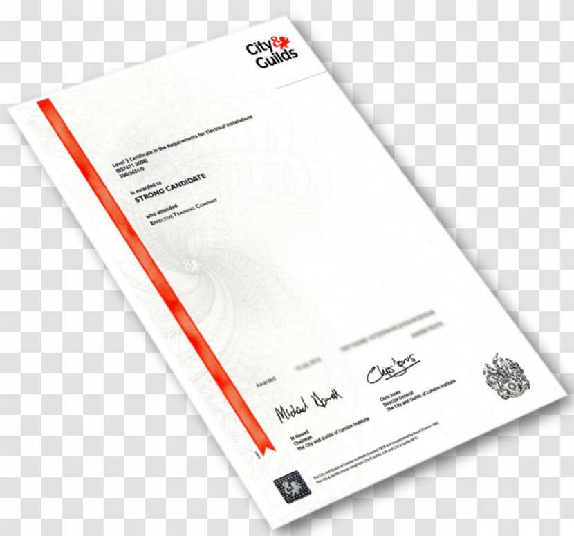 Paper City And Guilds Of London Institute Test Academic Certificate - Product - Knowledge Edition Transparent PNG