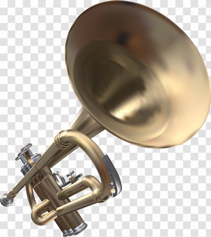 Trumpet Cornet Mellophone Saxhorn Tenor Horn - Frame - Vector Speaker Transparent PNG