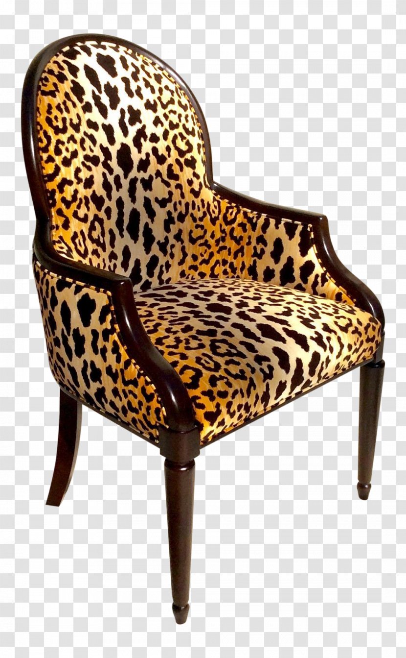 Chair Leopard Garden Furniture Animal Print - Armrest Transparent PNG
