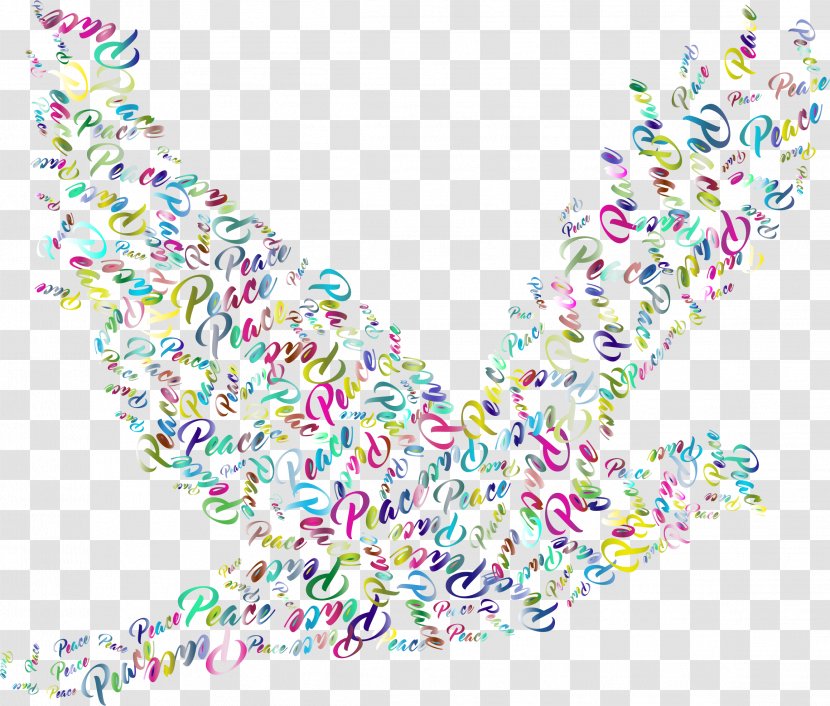 Doves As Symbols Typography Peace Clip Art - Symbol Transparent PNG