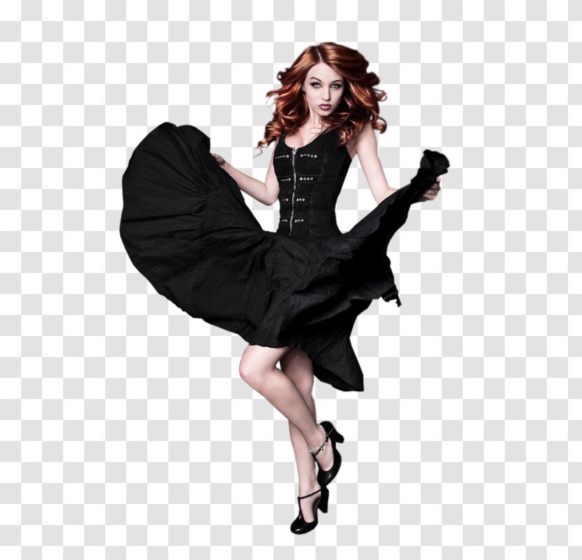 Fashion Model Little Black Dress Woman Transparent PNG