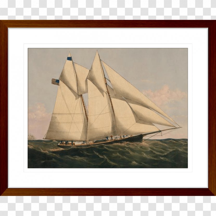 Schooner New York Yacht Club Clipper Sailboat - Painting - Watercolor Sailing Boat Transparent PNG