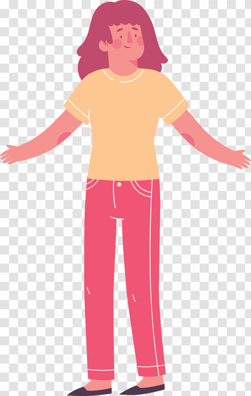 Cartoon Character Sleeve M Pink M Sleeve Transparent PNG