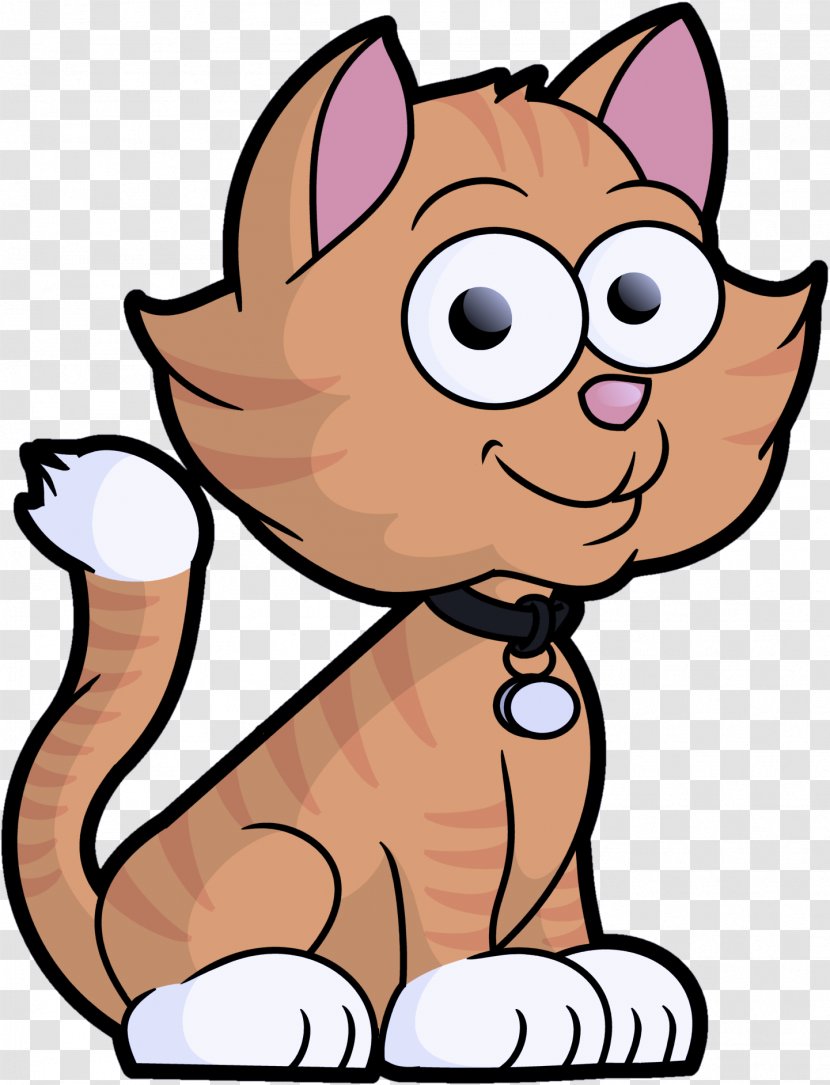 Cartoon Clip Art Whiskers Cat Cheek - Tail Snout Transparent PNG