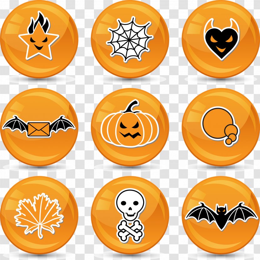 Halloween Sticker Icon - Haunted Attraction - Pumpkin Vector Icons Transparent PNG
