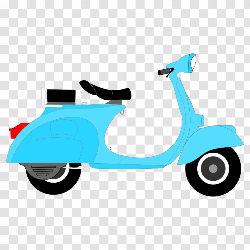 Scooter Moped Motorcycle Vespa Clip Art - Vehicle Transparent PNG