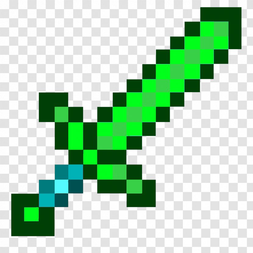 Minecraft: Pocket Edition Diamond Sword Video Game - Weapon - Emerald Transparent PNG