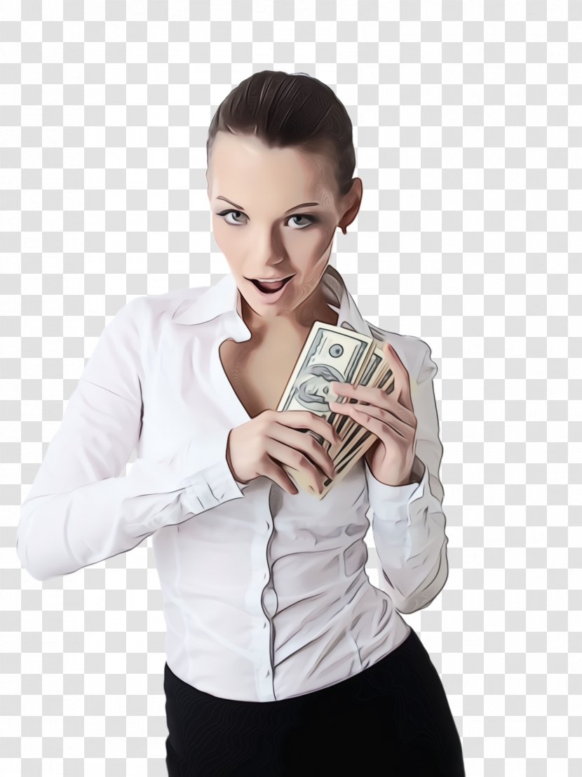 Cash Money Currency Drinking Forehead - Shoulder - Beige Mouth Transparent PNG