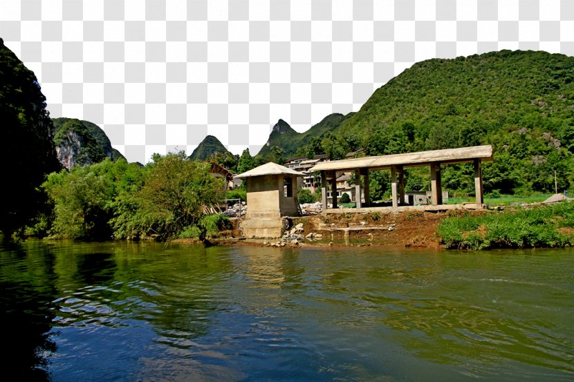 Water Resources Canal Property Landscape Cottage - Reflection - Guizhou Dragon Palace Scenic Area Transparent PNG