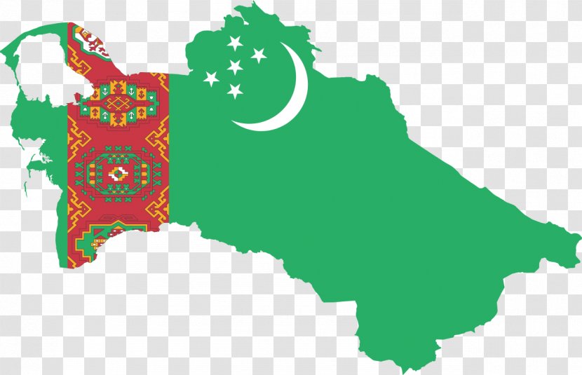 Flag Of Turkmenistan Turkmen Soviet Socialist Republic Map - Green - Afghanistan Transparent PNG
